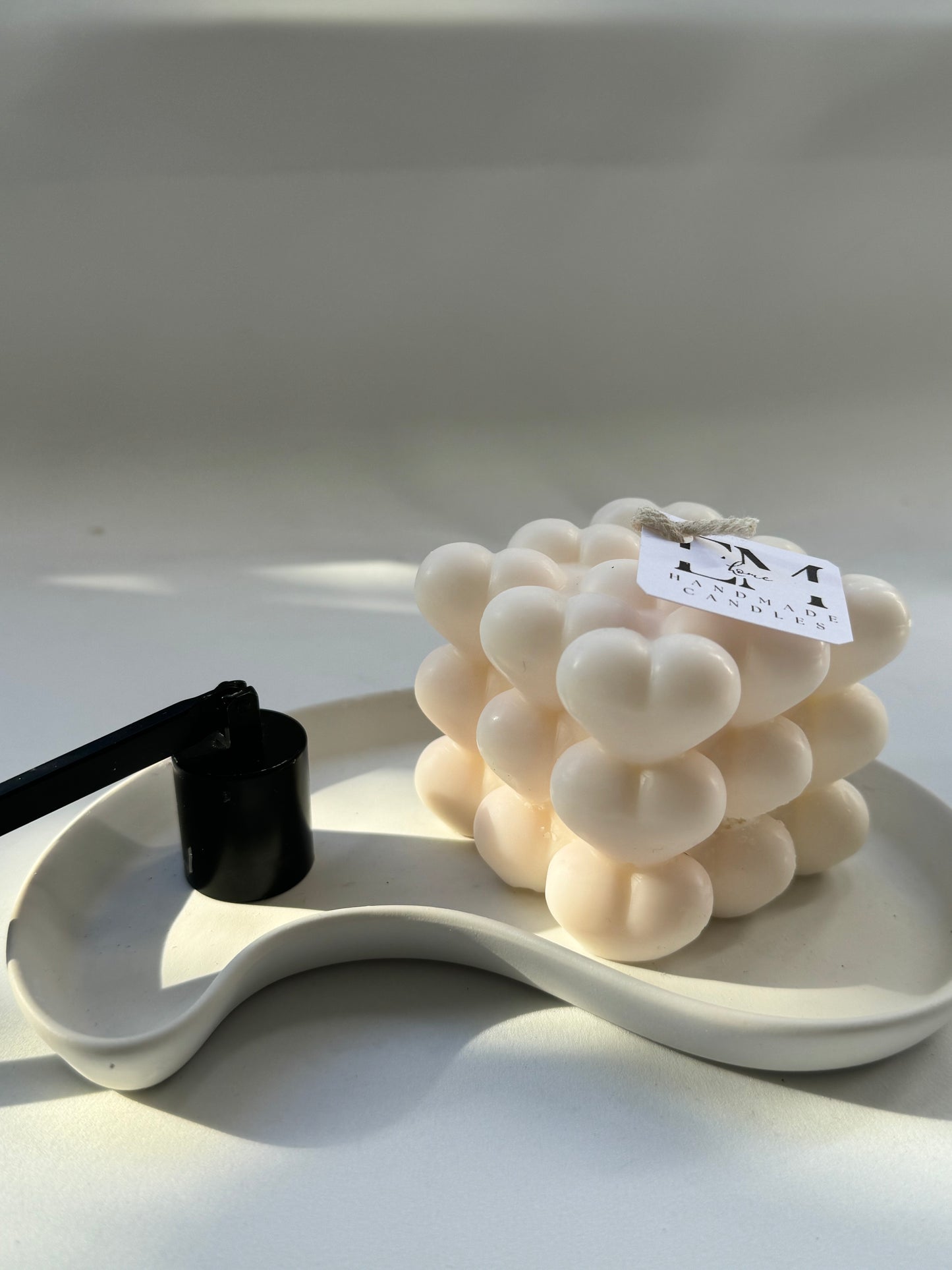 Heart cube candle