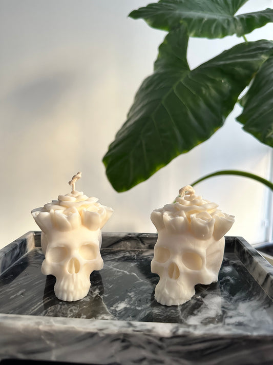 Calavera con Corona de Rosas